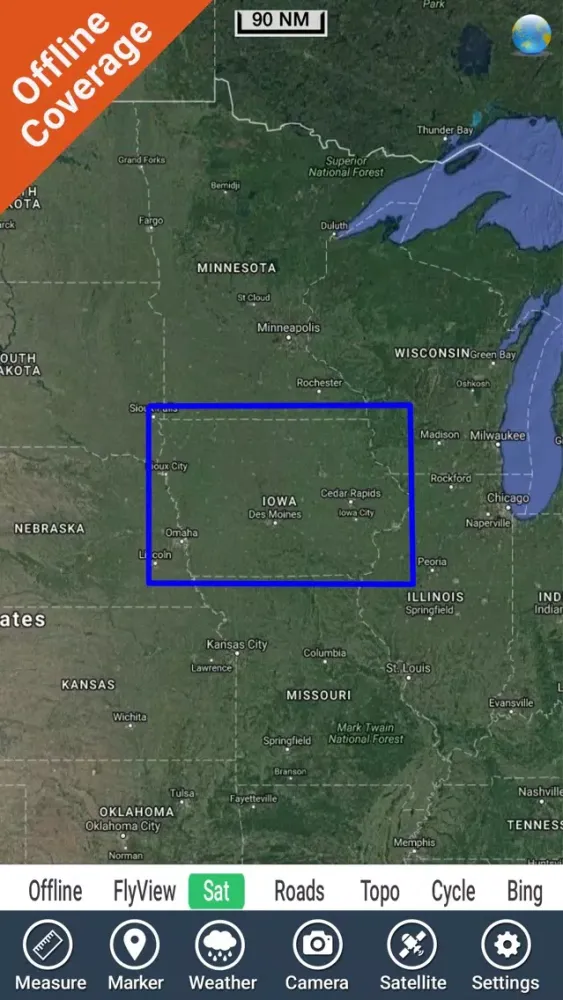 IOWA Lakes HD GPS tracker fishing spot Map offline स्क्रीनशॉट