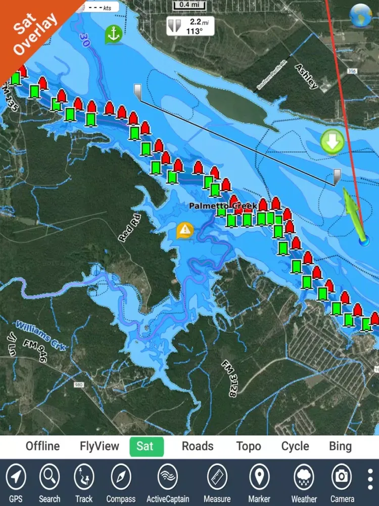 Zrzuty ekranu Lake Livingston Texas HD GPS fishing chart offline iPad 