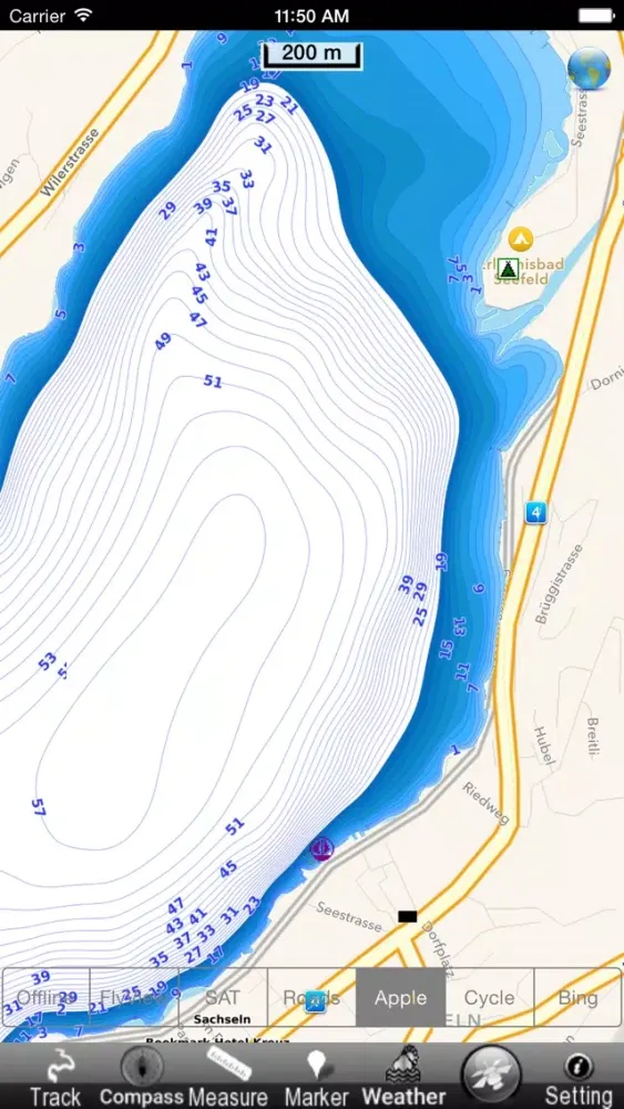 Tangkapan layar Lake : Lungern - Sarnen GPS Map Navigator