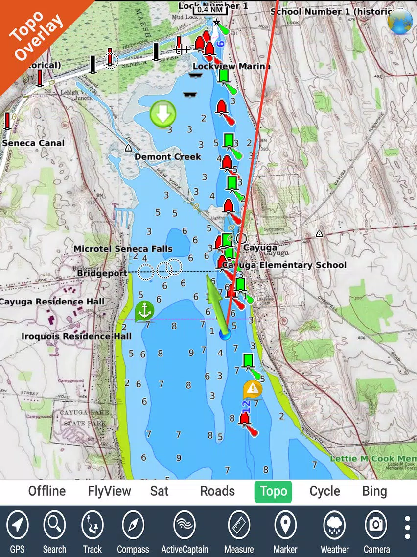 Lake Okeechobee Florida HD GPS fishing chart iPad  Screenshots