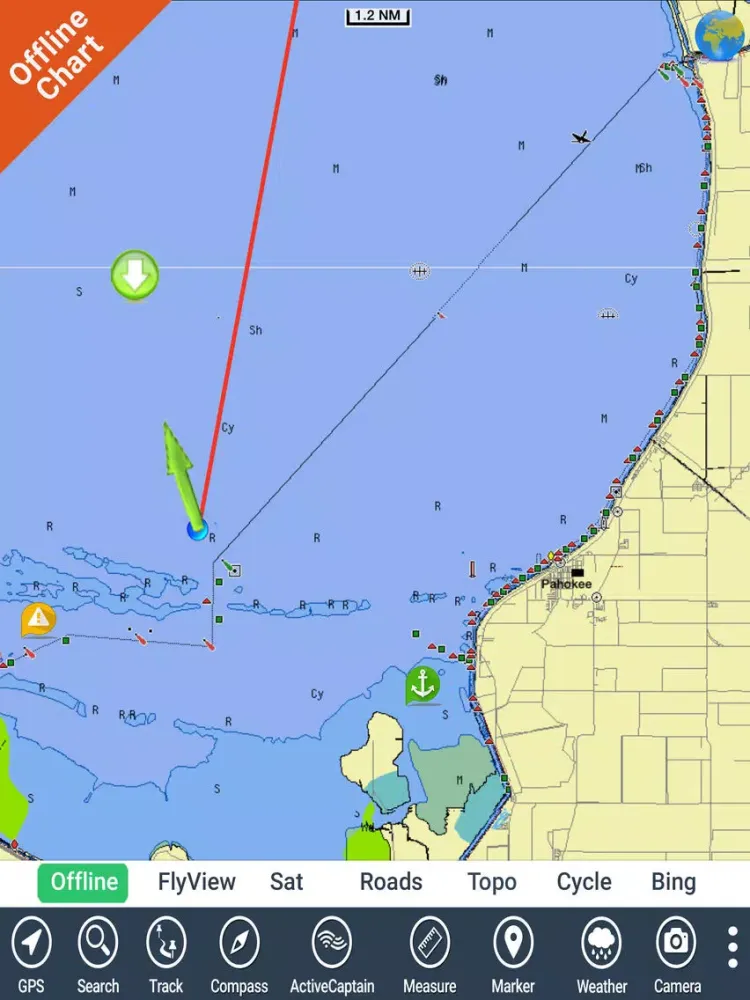 Lake Okeechobee Florida HD GPS fishing chart iPad 应用截图