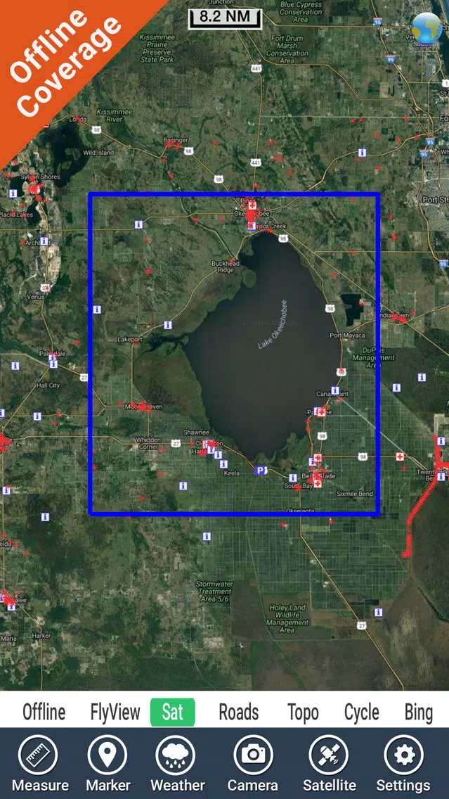 Lake Okeechobee Florida HD GPS fishing chart Screenshots