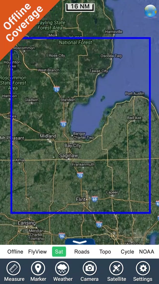 Saginaw Bay Michigan GPS chart Navigator Ekran Görüntüleri