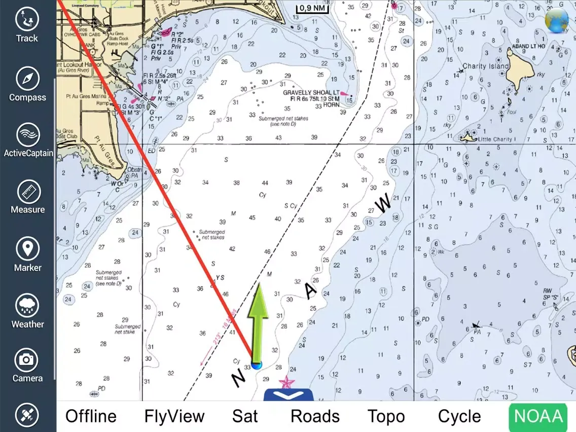 Saginaw Bay Michigan HD GPS chart Navigator iPad  Ekran Görüntüleri