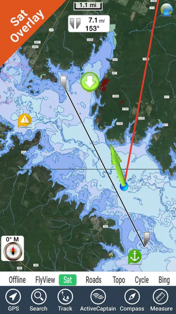 صور Sam Rayburn Reservoir GPS offline fishing charts