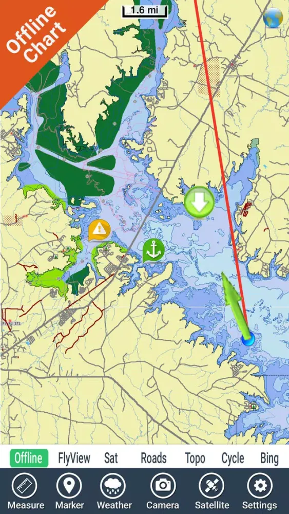 صور Sam Rayburn Reservoir GPS offline fishing charts