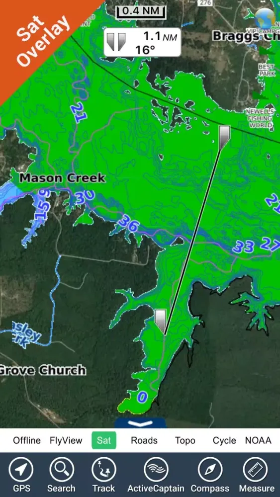 Toledo Bend Texas GPS chart Navigator Screenshots
