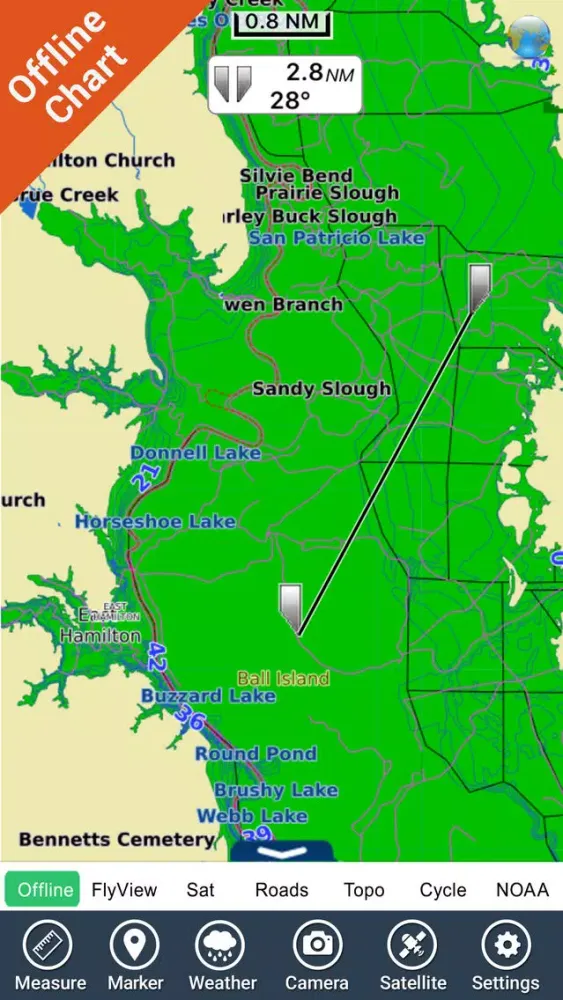 Toledo Bend Texas GPS chart Navigator Screenshots