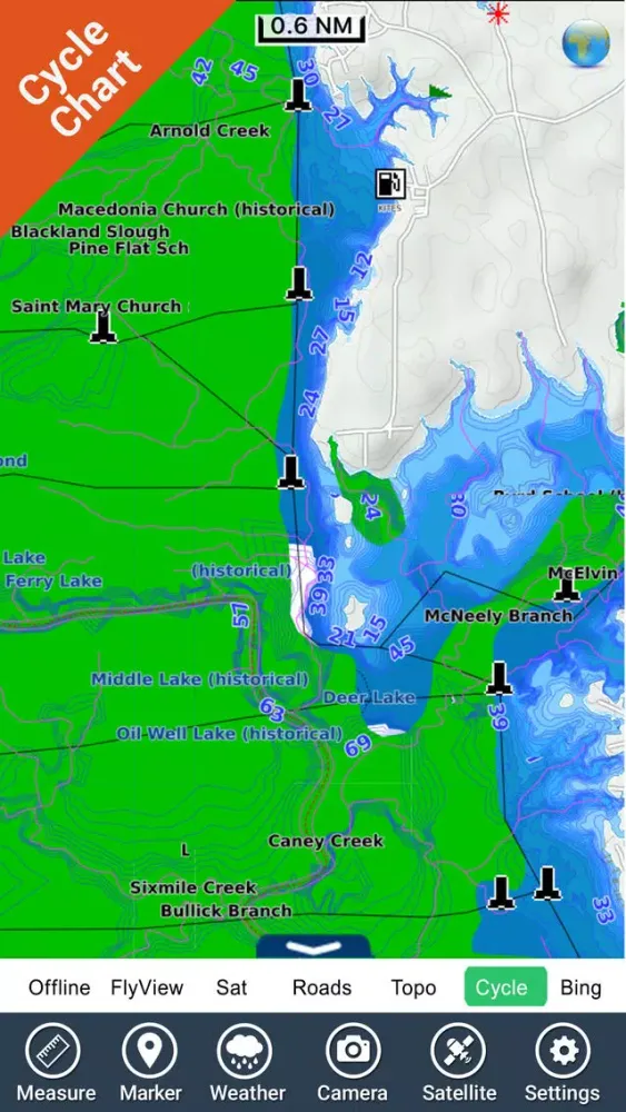 Toledo Bend Texas GPS chart Navigator Screenshots