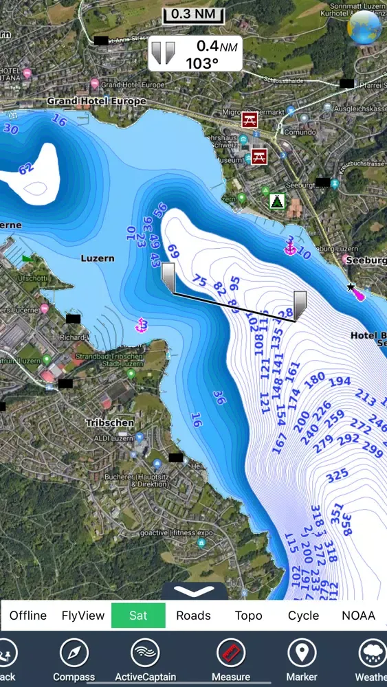 صور Lucerne - Lauerz HD GPS Charts