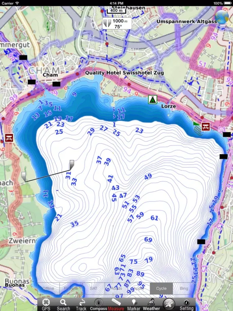 صور Lake : Zug - Aegeri HD - GPS Map Navigator iPad 