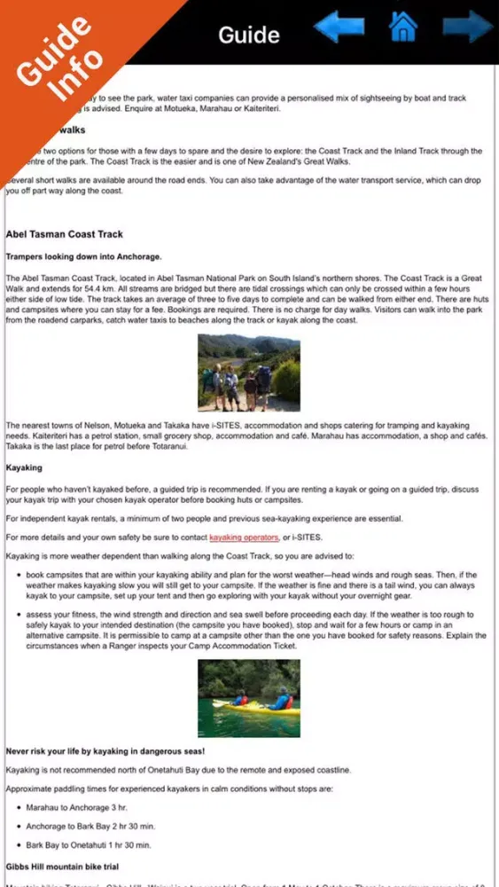 Abel Tasman National Park GPS charts Navigator应用截图