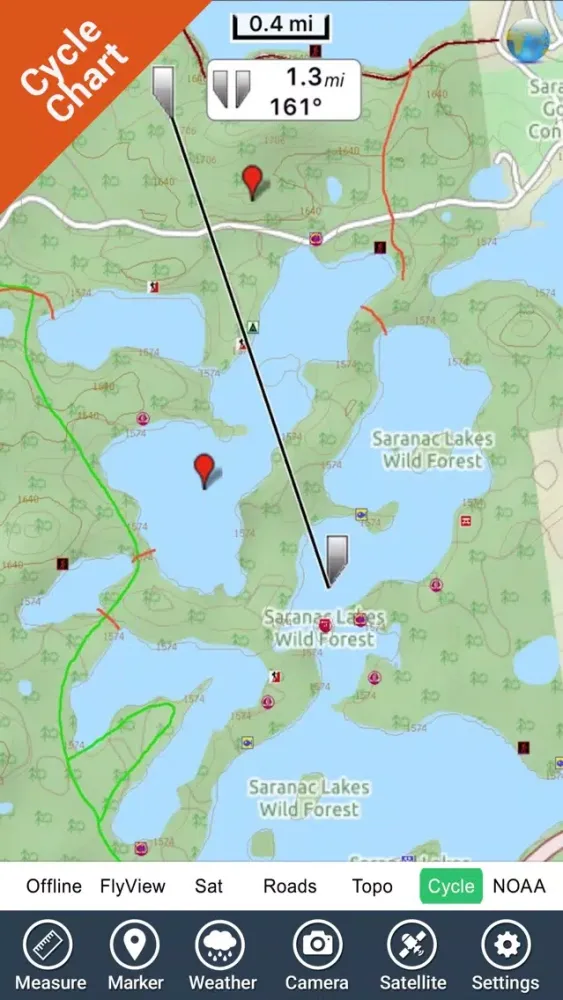 Adirondack State Park - GPS Map Navigator 스크린샷