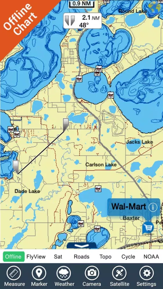 Fort Peck lake map - Montana GPS fishing charts スクリーンショット