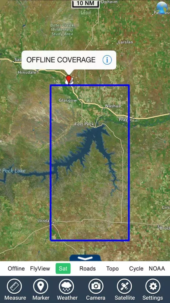 Fort Peck lake map - Montana GPS fishing charts スクリーンショット