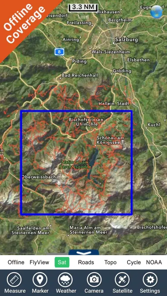 Berchtesgaden National Park - GPS Map Navigator スクリーンショット