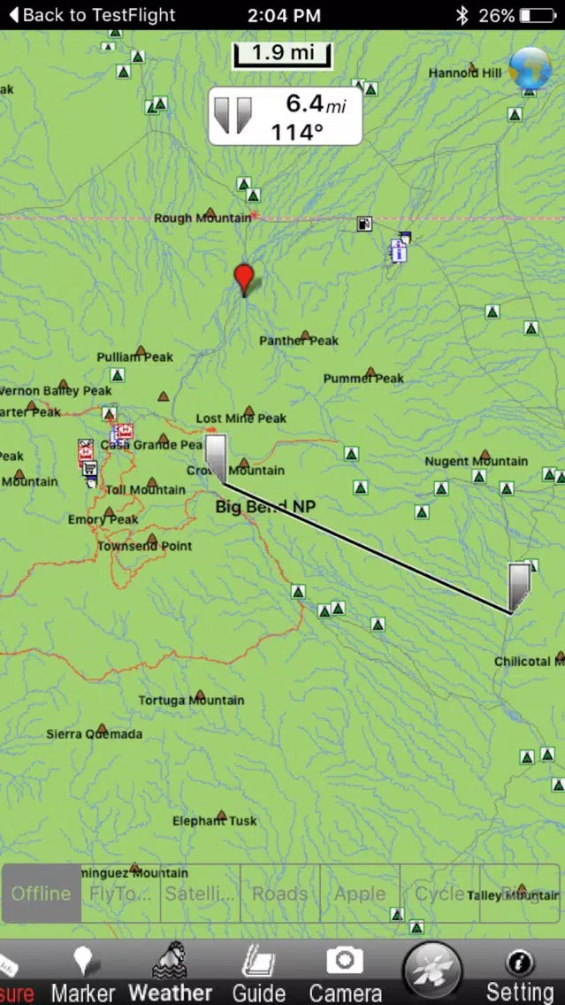 Capturas de tela do Big Bend National Park - GPS Map Navigator