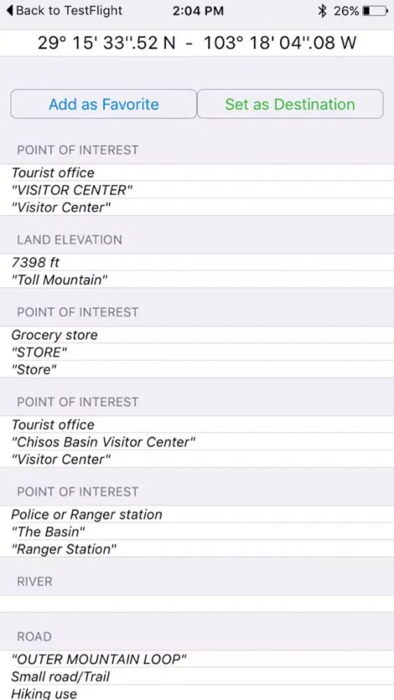 Captures d'écran de Big Bend National Park - GPS Map Navigator