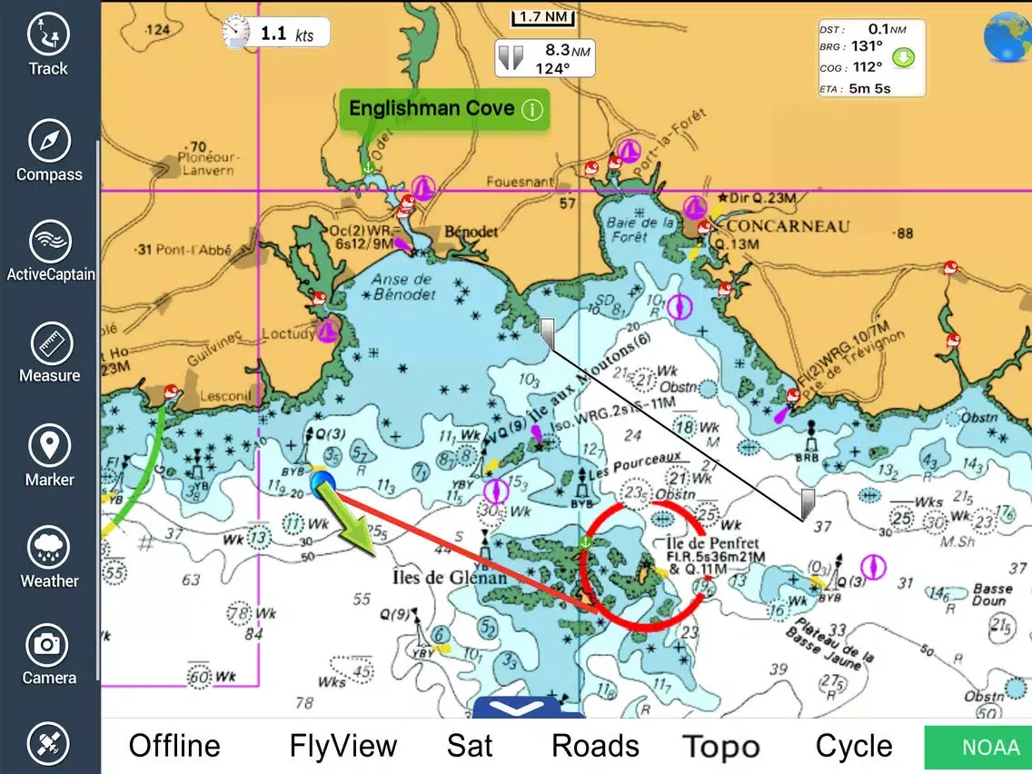 France Atlantic HD GPS charts iPad  스크린샷