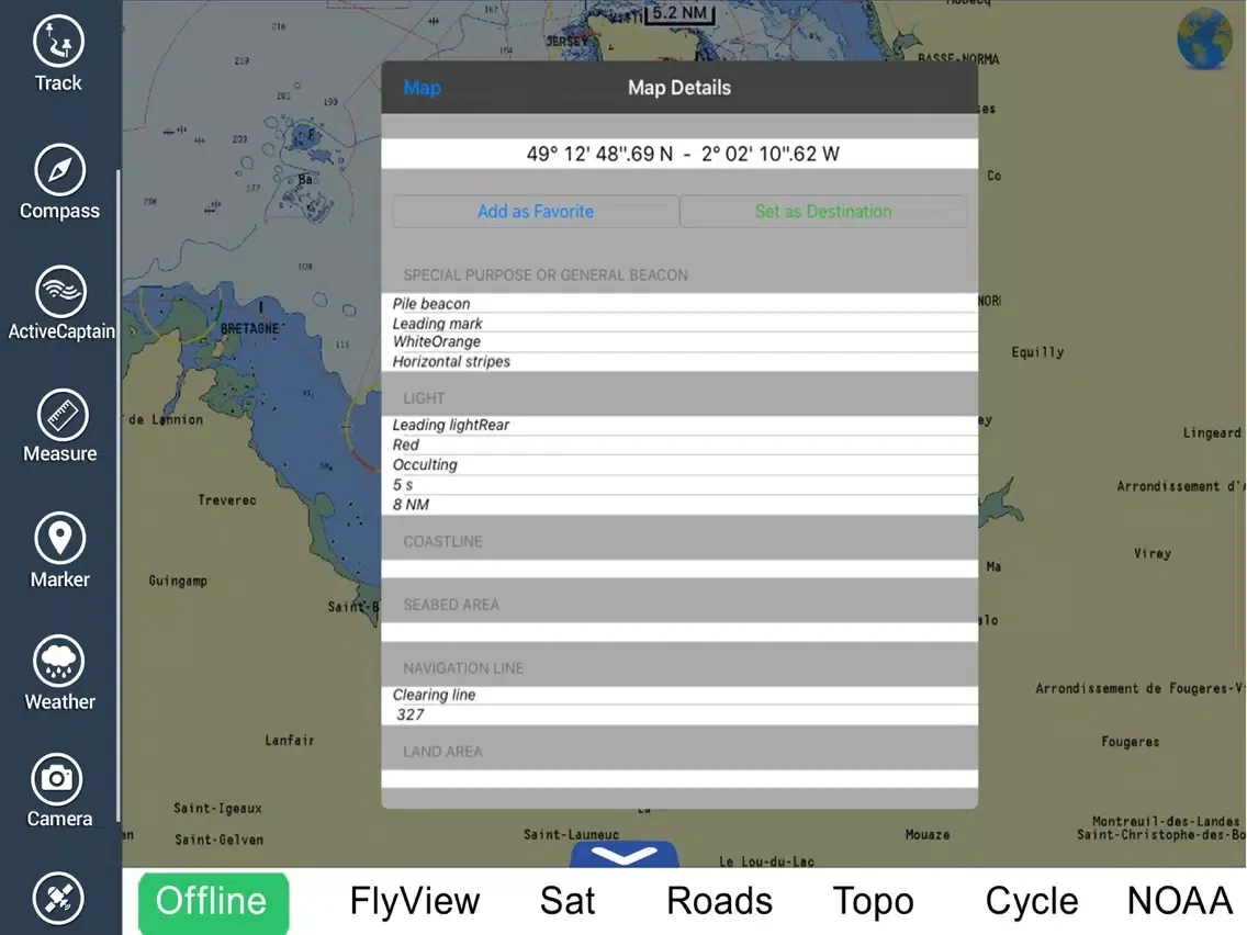 France Atlantic HD GPS charts iPad  스크린샷