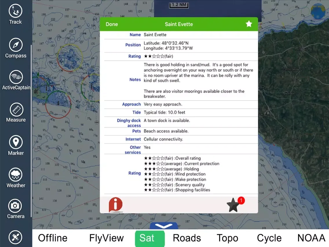 France Atlantic HD GPS charts iPad  스크린샷