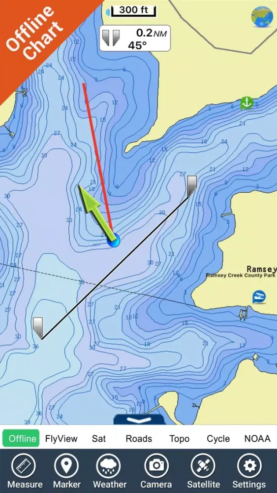 Captures d'écran de Lake Norman North Carolina GPS fishing charts