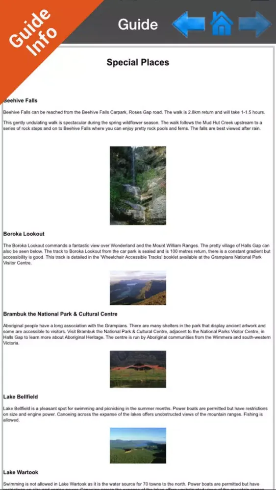Grampians NP HD GPS and outdoor map with guide স্ক্রিনশট