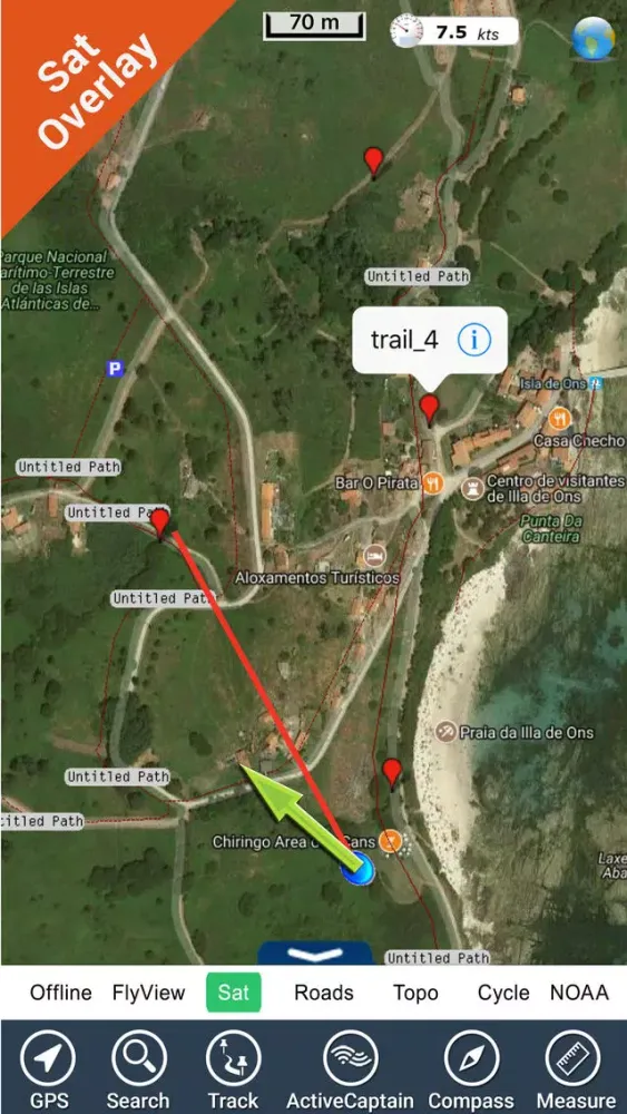 Tangkapan skrin Atlantic Islands Galicia GPS Map Navigator