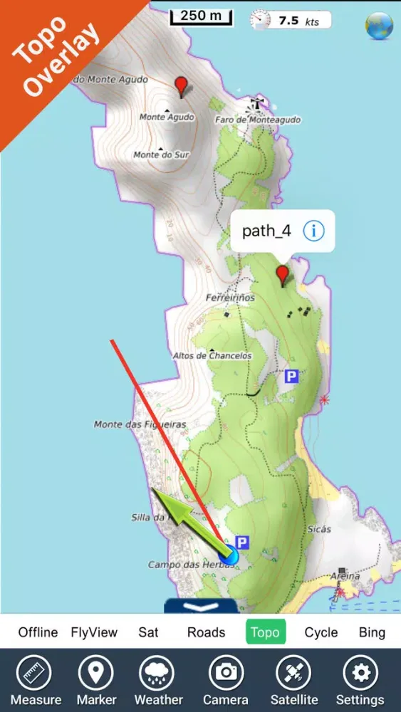 Tangkapan skrin Atlantic Islands Galicia GPS Map Navigator