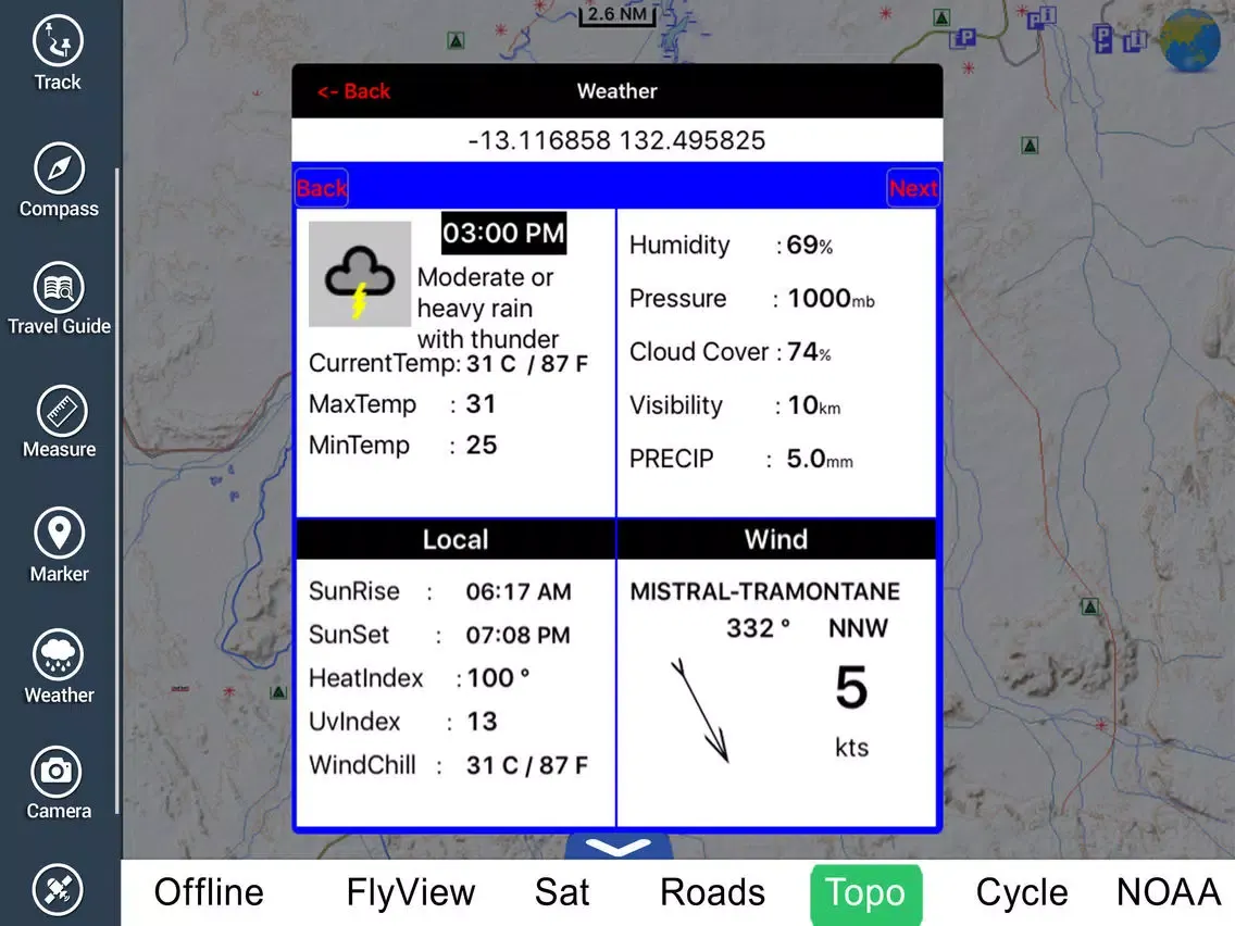 Kakadu National Park HD GPS Charts Navigator iPad  スクリーンショット