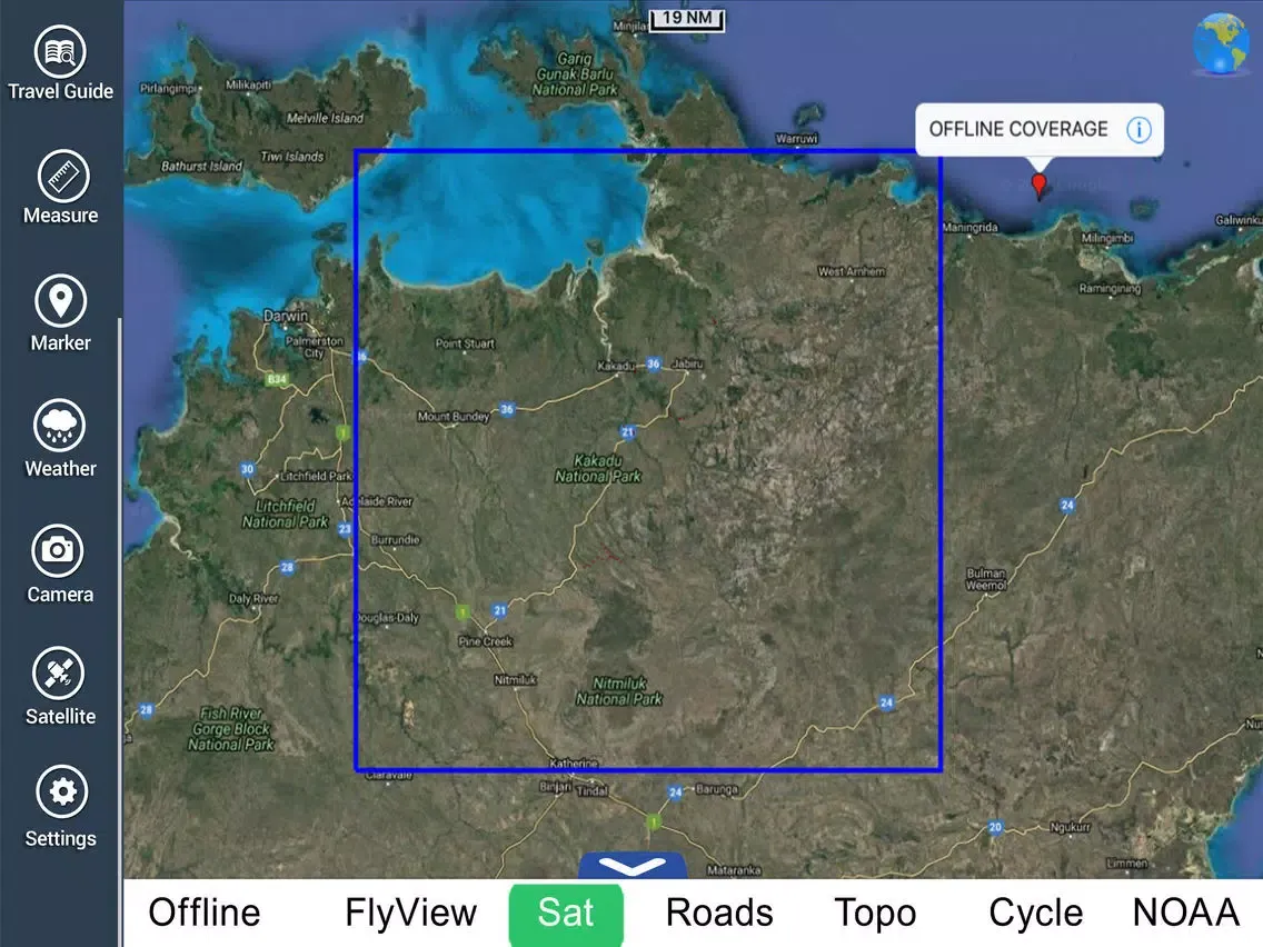 Kakadu National Park HD GPS Charts Navigator iPad  スクリーンショット