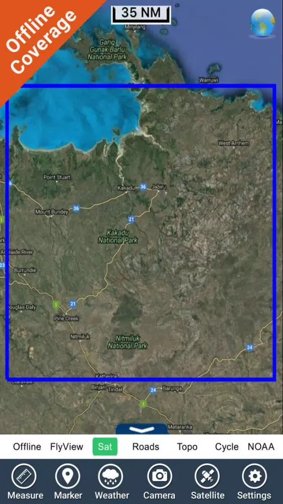 Kakadu National Park HD GPS Charts Navigator スクリーンショット