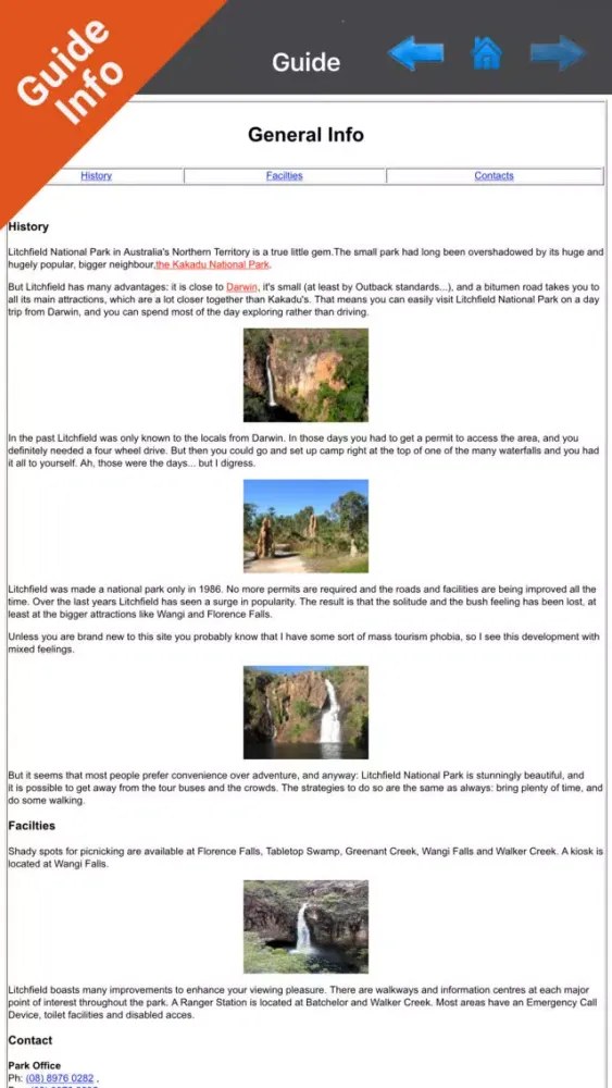 Litchfield NP - GPS and outdoor map with guide スクリーンショット