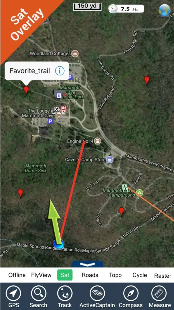 Mammoth Cave National Park - GPS Map Navigator Screenshots