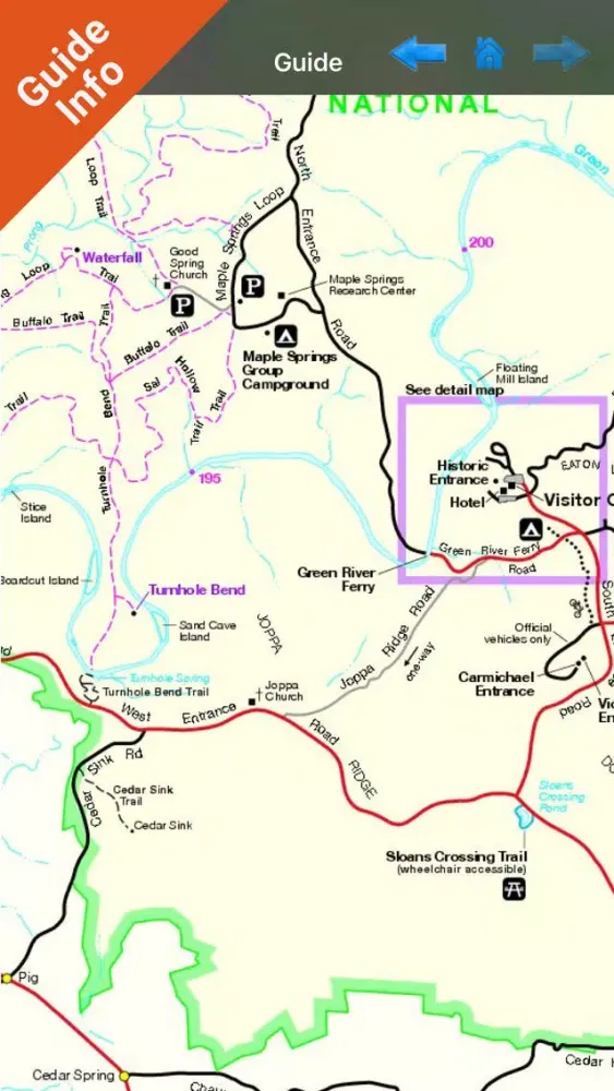Mammoth Cave National Park - GPS Map Navigator Screenshots