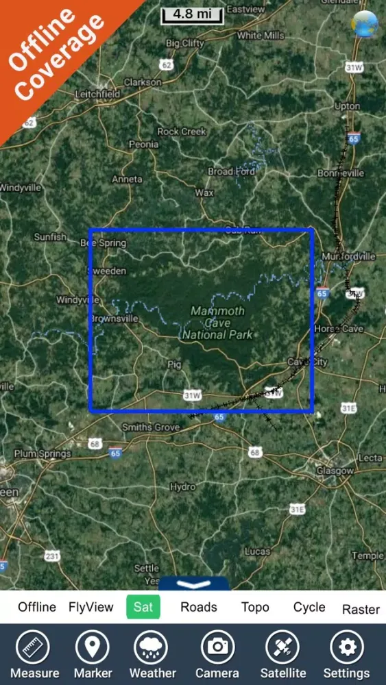 Mammoth Cave National Park - GPS Map Navigator Screenshots