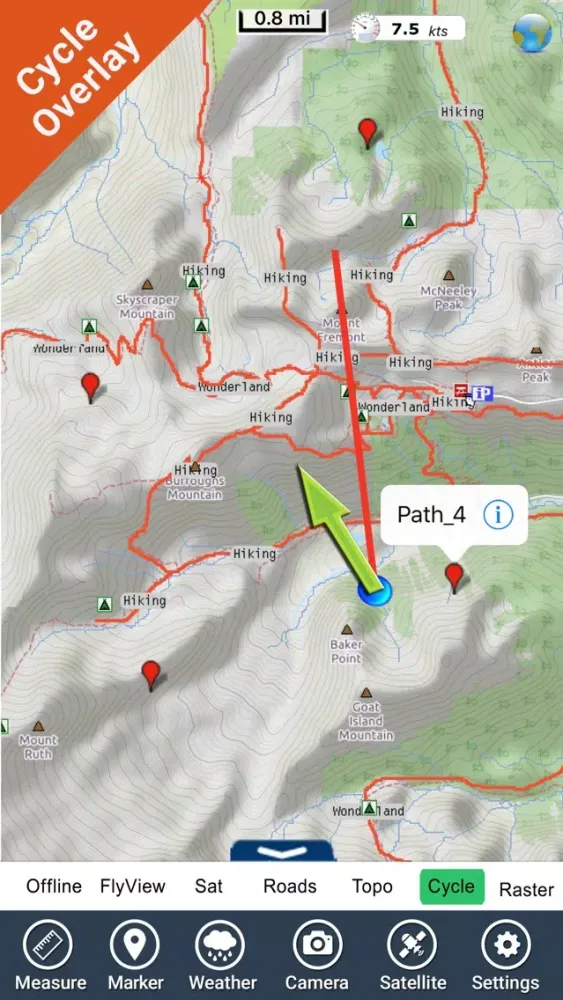 Mount Ranier National Park gps and outdoor map Screenshots