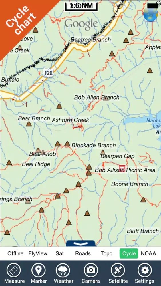 Nantahala National Forest gps outdoor map Ekran Görüntüleri