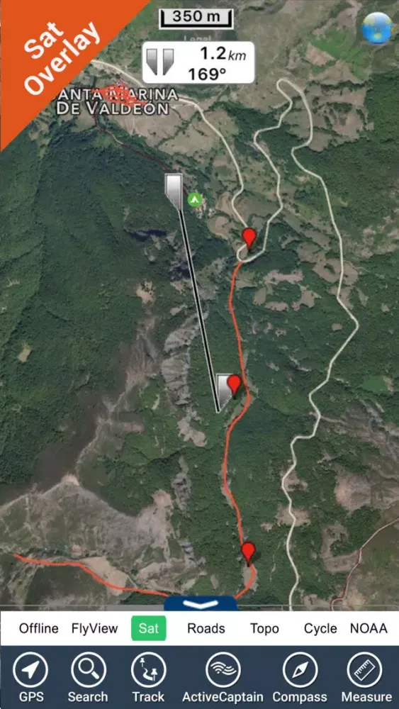 ภาพหน้าจอของ Parque Nacional Picos de Europa GPS Map Navigator