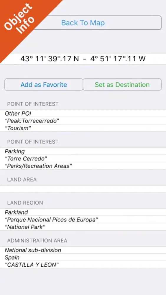 ภาพหน้าจอของ Parque Nacional Picos de Europa GPS Map Navigator