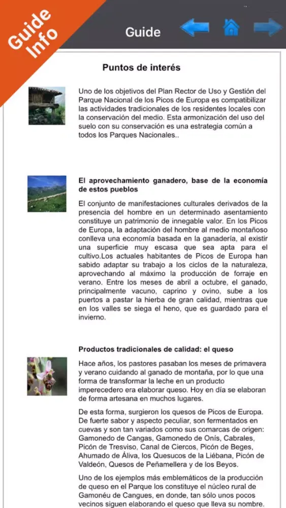 ภาพหน้าจอของ Parque Nacional Picos de Europa GPS Map Navigator