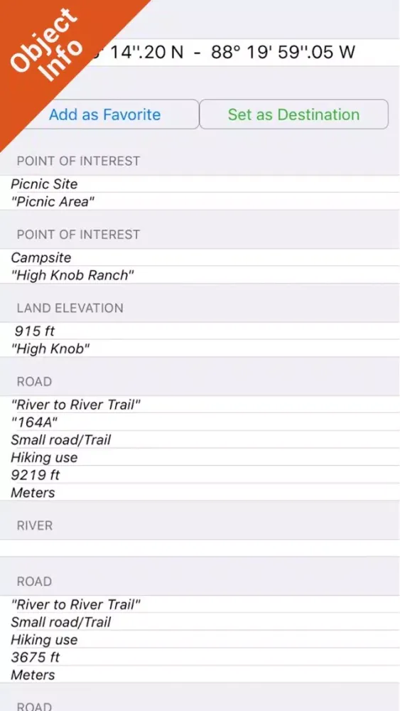 Shawnee National Forest - GPS Map Navigator Screenshots