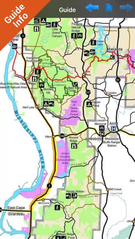 Shawnee National Forest - GPS Map Navigator Screenshots