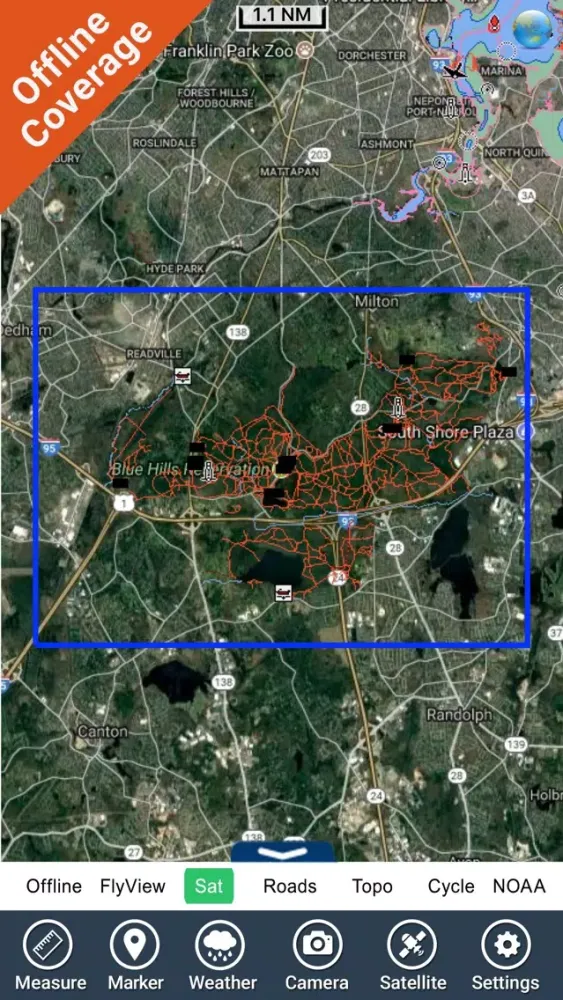 The Blue Hills Reservation GPS Ekran Görüntüleri