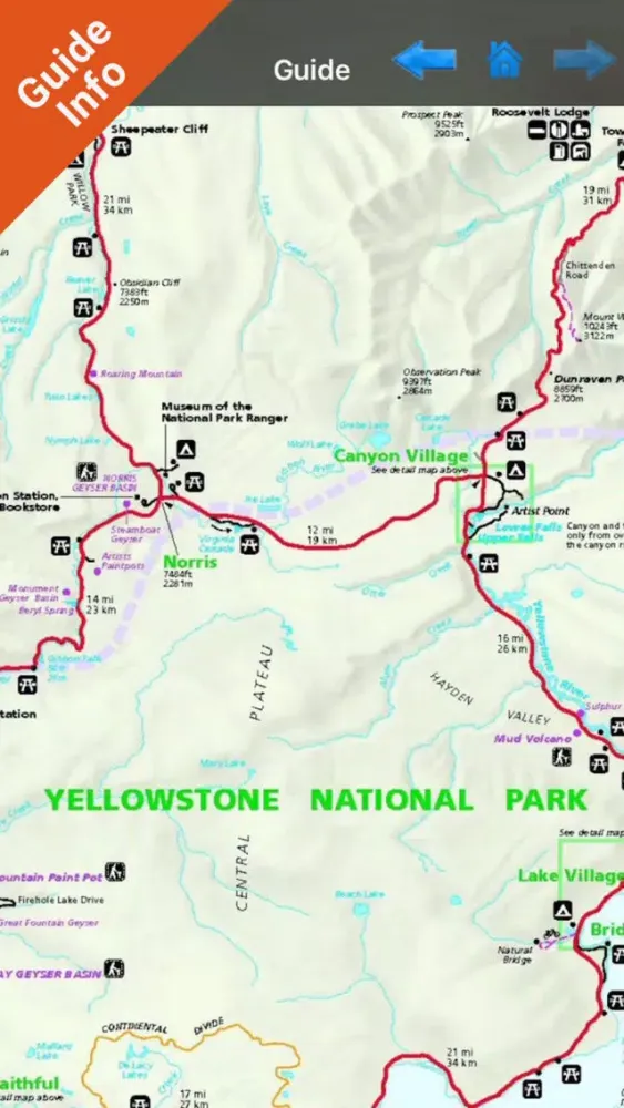 Ảnh chụp màn hình của Yellowstone National Park - GPS Map Navigator