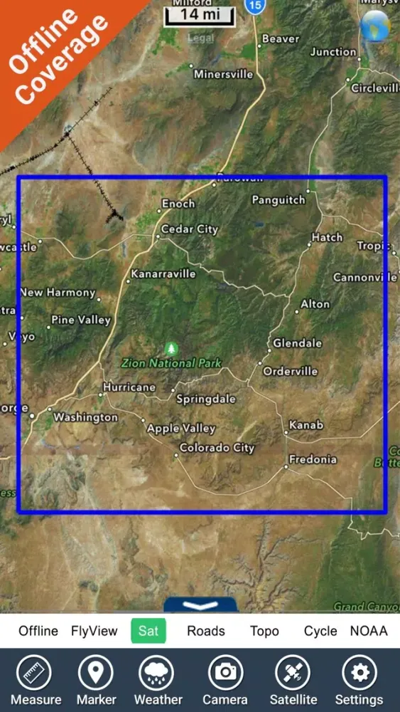 Zion National Park - GPS Map Navigator Screenshots