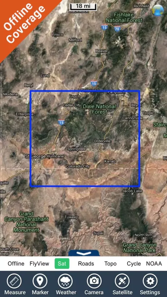 Tangkapan skrin Zion National Park gps and outdoor map with Guide