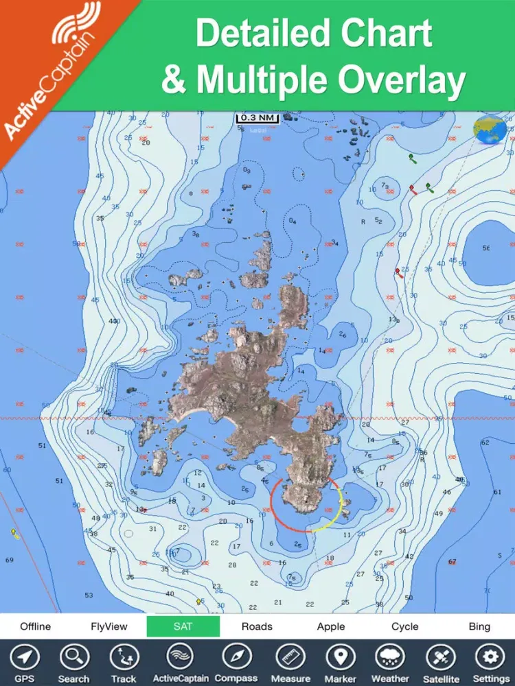 Zrzuty ekranu Strait of Bonifacio HD charts iPad 