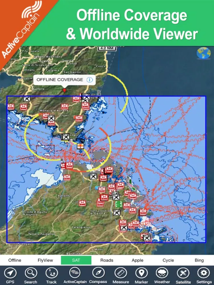 Zrzuty ekranu Strait of Bonifacio HD charts iPad 