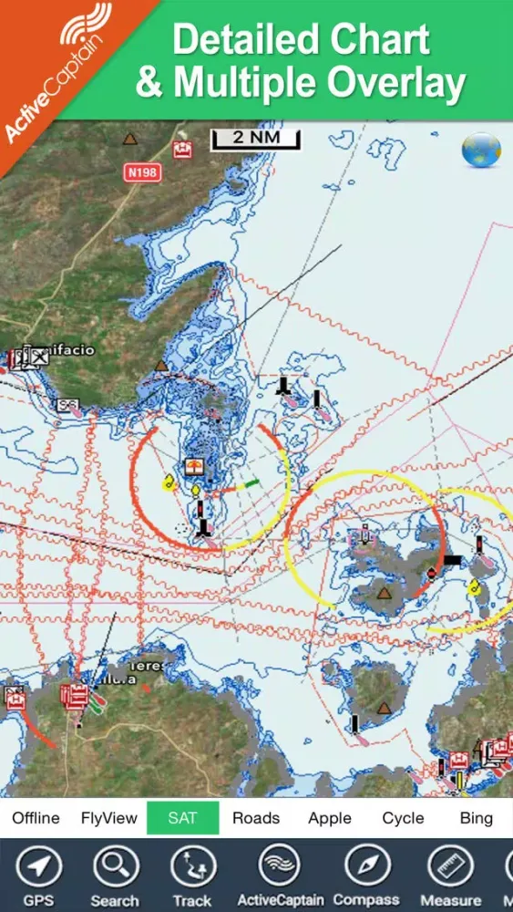Zrzuty ekranu Strait of Bonifacio HD charts